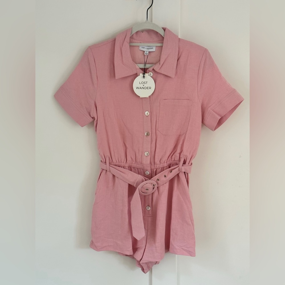 Lost + Wander pink Majorca Romper